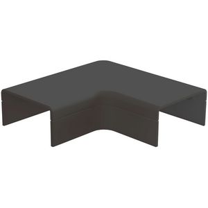 Doos a 2st Systeem25 plattebocht met bodemstuk 25x13mm zwart