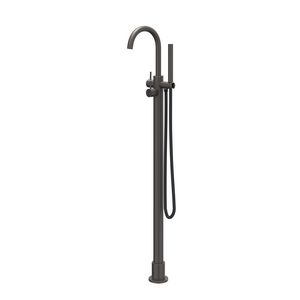Badmengkraan CONCORD vrijstaand slang 150cm rvs geborsteld carbon black incl. inbouwdeel