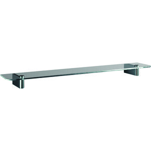 Connect glazen legplank / planchet 600mm chroom/helder glas incl. bevestiging