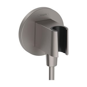 Fixfit Porter S handdouchehouder incl. muuraanslbocht brushed black chrome