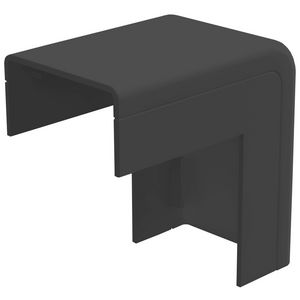 Doos a 2st Systeem25 buitenbocht met bodemstuk 25x13mm zwart