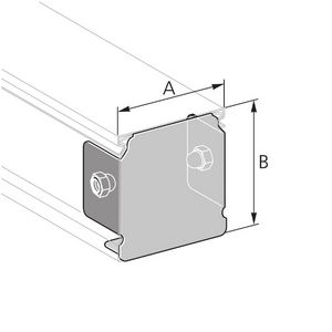 Eindkap binnenzijde B 100mm H 60mm staal verzinkt PIK-EKI-100/60S