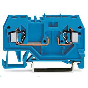 2-draads basisklem draagrail 35x15+35x7,5 4mm² blauw VVE=50
