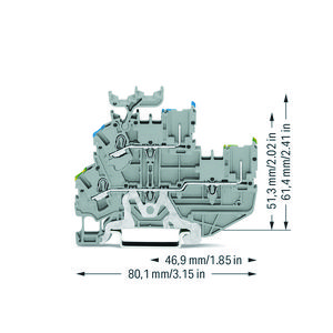 1-draads/1-pins 2etage basisklem PUSH Aard-/rijg 953 VVE=50
