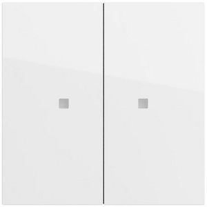 RF Multi bedieningselement-opzetstuk 2-voudig KNX System 70 zuiver wit
