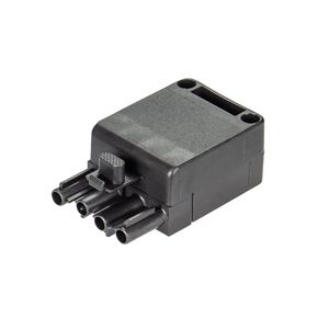 Kabelconnector ST18/4 male+kap zwart VVE=100