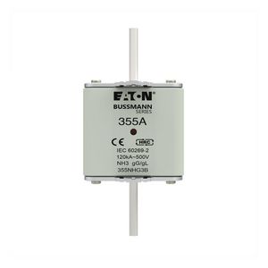 Zekering laagsp. 355A AC 500V NH3 gL/gG dubbele meld VVE=3