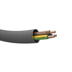 Rol a 100m. voorbedrade buis PROFIT 16 gy VD Eca# 3G2,5+2x1,5mm² (geel/groen - blauw - bruin - zwart - grijs)