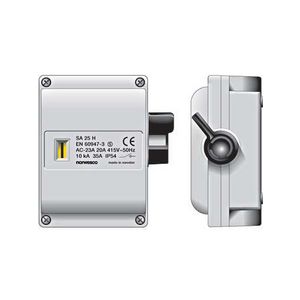Werkschakelaar SA325H 3p+hc. 25A/415V M25 grijs IP54
