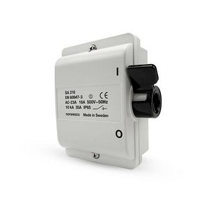 Werkschakelaar SA316 3p 16A/500V M20 grijs IP54