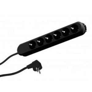 Smart 6x 230V RA 3mmet RA stekker zwart