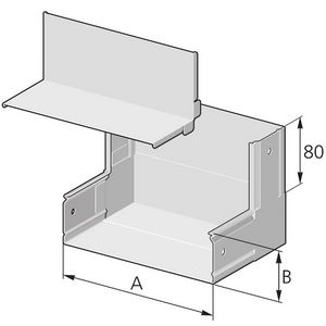 Hoekstuk 90gr binnenz B 100mm H 60mm staal verzinkt 530269 PIK-EDIS-100/60S