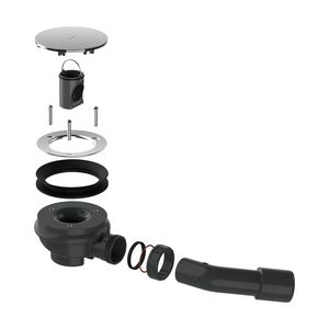 Sifon bad/douchebak RainDrain Staro Brushed Black Chrome