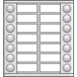 Uitbreidingsmodule 14 bellen in 2 rijen opb.buitenpost 20mm