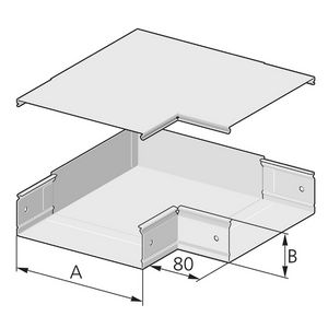 Hoekstuk 90gr bovenzijde B 60mm H 60mm staal verzinkt 530261 PIK-EDFS-60/60S