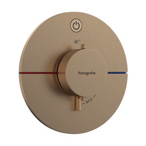 ShowerSelect Comfort S thermostaat afbouwdeel tbv inbouw voor 1 functie Brushed Bronze