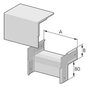 Hoekstuk 90gr deksel buitenz B 100mm H 60mm staal verzinkt PIK-EDAS-100/60S