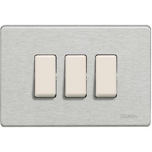 Afdekplaat Magic 3 modulen Aluminium VVE=10