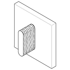 Greep v. 2-weg/3-weg omst. ovaal trap 60x60x40mm chr