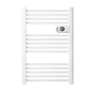 Elektr. alu. handdoekradiator CALOR DRY V2 500W wit RAL9003 505x710mm incl. klokthermostaat (op bedieningshoogte)