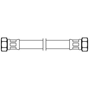 RVS aansluitslang 3/8x3/8 bn. L=200mm m. KIWA-keur