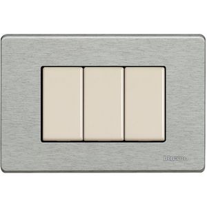 Afdekplaat 3 modulen AluminiumMagic VVE=10