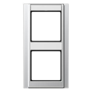 Afdekraam alum.m.tekstvak 2-voudig verticaal A500 VVE=10