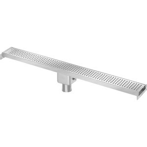 Douchegootdeel koppelbaar RVS 1000x100mm met onderuitlaat 50mm (waterslot 50mm)