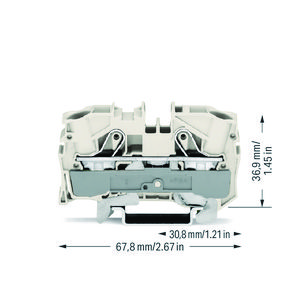 2-draads afschermklem 10mm² voor Ex e II-wit VVE=25