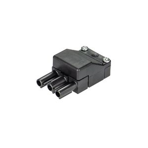 Stekerdeel met trekontlasting ST18/3S ZE zwart FL VVE=200