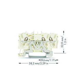 3-draad afschermklem 2,5mm² mark.zijkant/midden 1308 VVE=100