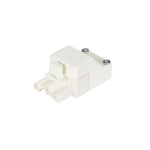 Kabelconnector ST18/3 male+kap wit+vergrendeling VVE=200