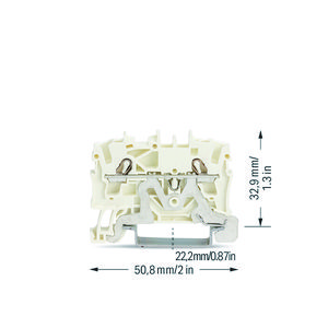 2-draads afschermklem 2,5mm² mark. zijkant/midden w VVE=100