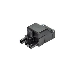 Stekerdeel met trekontlasting ST18/3s2 ZEV zwart FL VVE=200