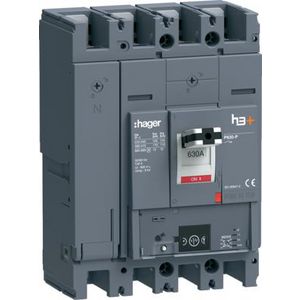 Vermogensautomaat h3+ P630 Energy 4P4D 630A 110kA boutaansl.