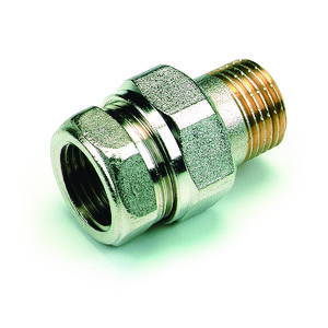 3-delige koppeling recht 1/2"bn.xbt. vernikkeld 3108UN