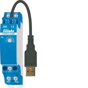 Meervoudige DIN-rail Funk gateway met USB-A verbinding.