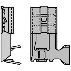 Kist a 100st. ongeisoleerde vlakstekerhuls F-krimp L=13,85