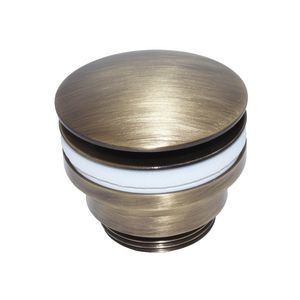 Push-open Click-clack afvoerplug 1,1/4"x 0-70mm ms brons m. grote stop