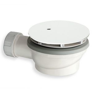 Douchebaksifon AD400 compact 90mm PP afdekplaat mat wit 120mm