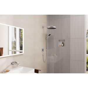 Rainfinity Doucheset 130 3 straalsoorten EcoSmart met glijstang S Puro 65cm push-schuifstuk en Designflex textiel doucheslang chroom