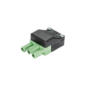 Kabelconnector ST18/3 male groen (kap zwart) VVE=200