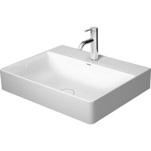 DURASQUARE #235360 wastafel 600mm wit met kraangat geslepen onderzijde