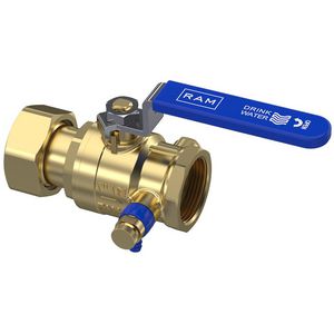 Kogelkraan  S28 1.1/2" wartelx1.1/4" bin.dr DN32 incl. 1/4"aftapper VVE=2