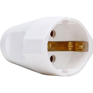 Contrastekker RA kunststof arctic wit VVE=10