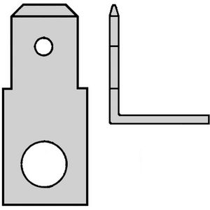 Kist a 100st. Vlakstekerhuls tab 2,8x0,8 boutgat M2 H=90gr.