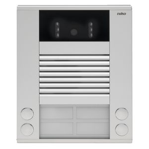 Opbouwbuitenpost 20mm met 4 bellen in 2 rijen en camera