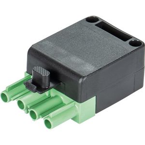 Kabelconnector ST18/4 male groen+vergrendeling VVE=100