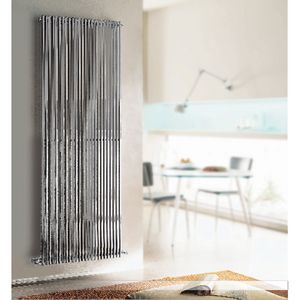 Buisradiator Giada 1200x311x56 verticaal RVS gepol. 379W