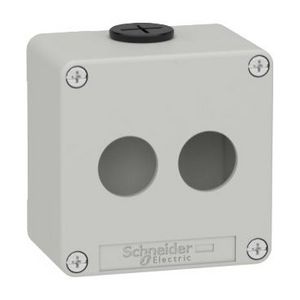 Lege behuizing Zamak Grijs RAL7035 2 uitsparingen 22mm 80